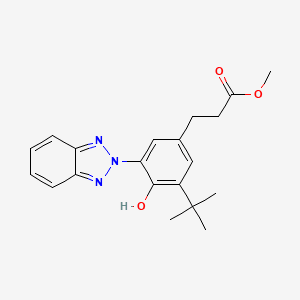 Poly(oxy-1,2-ethanediyl), .alpha.-[3-[3-(2H-benzotriazol-2-yl)-5-(1,1-dimethylethyl)-4-hydroxyphenyl]-1-oxopropyl]-.omega.-hydroxy- 분자 구조