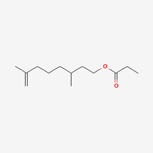 7-Octen-1-ol, 3,7-dimethyl-, propanoate 분자 구조