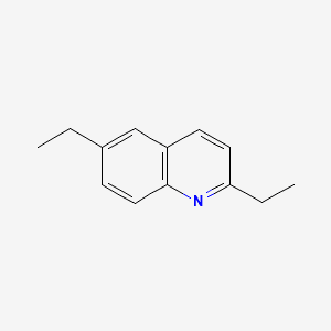 Quinoline, diethyl- 분자 구조