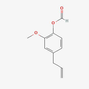Phenol, 2-methoxy-4-(2-propenyl)-, formate 분자 구조