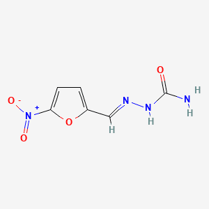 Hydrazinecarboxamide, 2-[(5-nitro-2-furanyl)methylene]- 분자 구조