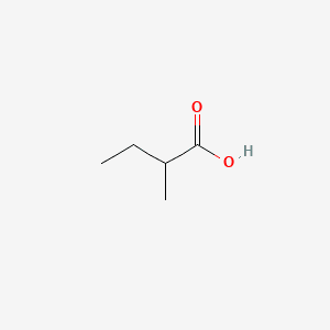 Butanoic acid, 2-methyl- 분자 구조