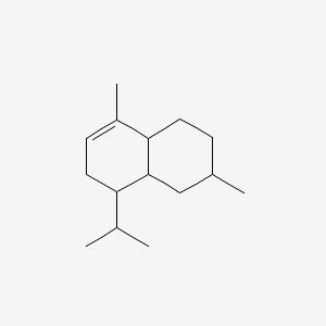 Naphthalene, decahydro-1,6-dimethyl-4-(1-methylethyl)-, didehydro derivative, [1S-(1.alpha.,4.alpha.,4a.alpha.,6.alpha.,8a.beta.)]- 분자 구조