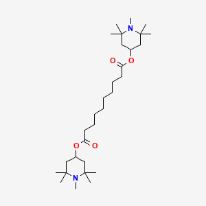 Decanedioic acid, bis(1,2,2,6,6-pentamethyl-4-piperidinyl) ester 분자 구조