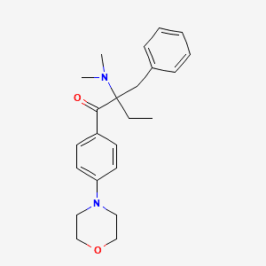 1-Butanone, 2-(dimethylamino)-1-[4-(4-morpholinyl)phenyl]-2-(phenylmethyl)- 분자 구조