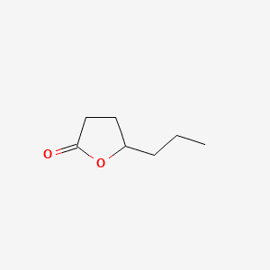 2(3H)-Furanone, dihydro-5-propyl- 분자 구조