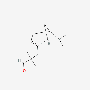 Bicyclo[3.1.1]hept-2-ene-2-propanal, .alpha.,.alpha.,6,6-tetramethyl- 분자 구조