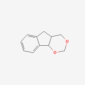 Indeno[1,2-d]-1,3-dioxin, 4,4a,5,9b-tetrahydro- 분자 구조