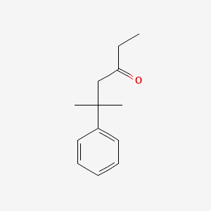 3-Hexanone, 5-methyl-5-phenyl- 분자 구조