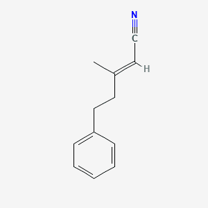 2-Pentenenitrile, 3-methyl-5-phenyl-, (E)- 분자 구조