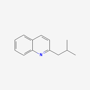 Quinoline, 2-(2-methylpropyl)- 분자 구조
