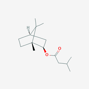 Butanoic acid, 3-methyl-, 1,7,7-trimethylbicyclo[2.2.1]hept-2-yl ester, exo- 분자 구조