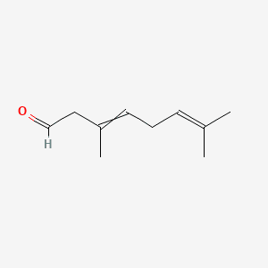3,6-Octadienal, 3,7-dimethyl- 분자 구조