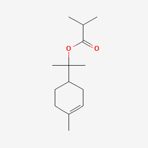 Propanoic acid, 2-methyl-, 1-methyl-1-(4-methyl-3-cyclohexen-1-yl)ethyl ester 분자 구조