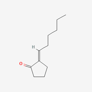 Cyclopentanone, 2-hexylidene- 분자 구조