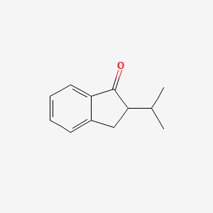 1H-Inden-1-one, 2,3-dihydro-2-(1-methylethyl)- 분자 구조