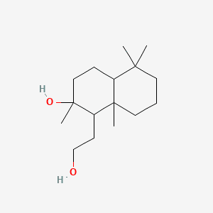 DECAHYDRO-HYDROXY-TETRAMETHYL-NAPHTHALENE-ETHANOL 分子结构