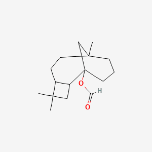 Tricyclo[6.3.1.02,5]dodecan-1-ol, 4,4,8-trimethyl-, formate 분자 구조