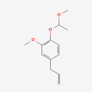 Benzene, 2-methoxy-1-(1-methoxyethoxy)-4-(2-propenyl)- 분자 구조