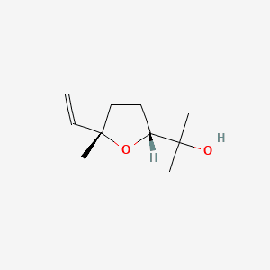 2-Furanmethanol, 5-ethenyltetrahydro-.alpha.,.alpha.,5-trimethyl-, cis- 분자 구조