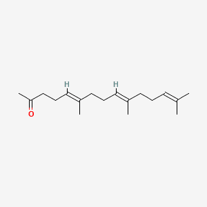 5,9,13-Pentadecatrien-2-one, 6,10,14-trimethyl-, (E,E)- 분자 구조