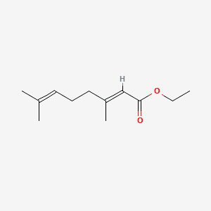 2,6-Octadienoic acid, 3,7-dimethyl-, ethyl ester, (E)- 분자 구조