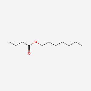 Butanoic acid, heptyl ester 분자 구조