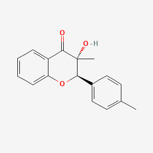 DIMETHYLHYDROXY DIHYDROFLAVONE 분자 구조
