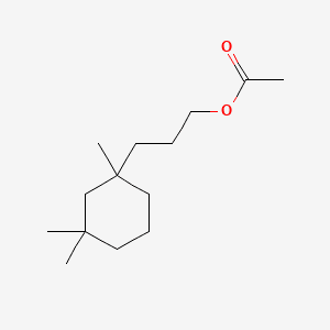 ALPHA, GAMMA,GAMMA-TRIMETHYLCYCLOHEXYLPROPYL ACETATE 분자 구조