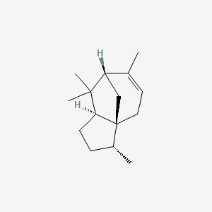 1H-3a,7-Methanoazulene, 2,3,4,7,8,8a-hexahydro-3,6,8,8-tetramethyl-, [3R-(3.alpha.,3a.beta.,7.beta.,8a.alpha.)]- 분자 구조