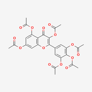 HEXAACETYL MYRICETIN 분자 구조