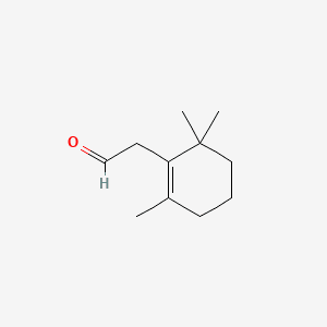 1-Cyclohexene-1-acetaldehyde, 2,6,6-trimethyl- 분자 구조