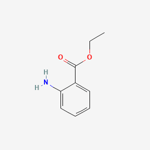 Benzoic acid, 2-amino-, ethyl ester 분자 구조