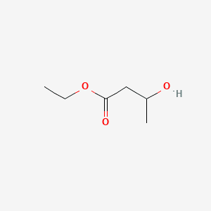 Butanoic acid, 3-hydroxy-, ethyl ester 분자 구조