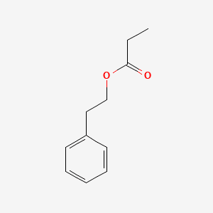 Propanoic acid, 2-phenylethyl ester 분자 구조