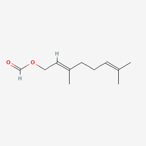 2,6-Octadien-1-ol, 3,7-dimethyl-, formate, (E)- 분자 구조