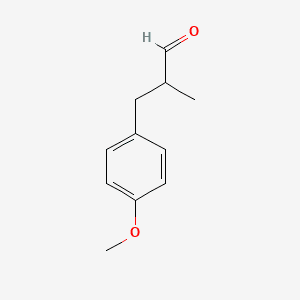 Benzenepropanal, 4-methoxy-.alpha.-methyl- 분자 구조