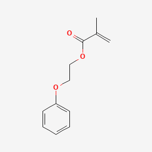 2-Propenoic acid, 2-methyl-, 2-phenoxyethyl ester 분자 구조