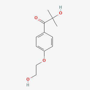 HYDROXYETHOXY BENZOYL ISOPROPANOL 분자 구조
