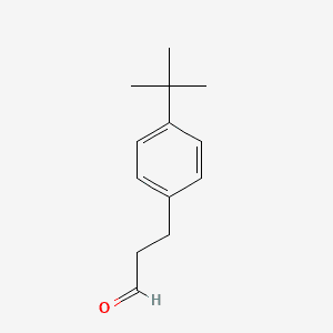 4-TERT-BUTYLDIHYDROCINNAMALDEHYDE 분자 구조