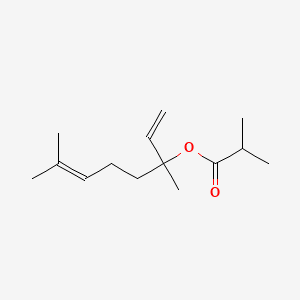 Propanoic acid, 2-methyl-, 1-ethenyl-1,5-dimethyl-4-hexenylester 분자 구조