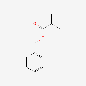 Propanoic acid, 2-methyl-, phenylmethyl ester 분자 구조
