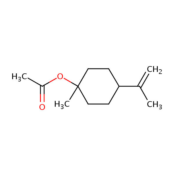 1-METHYL-4-METHYLVINYL-CYCLOHEXYL ACETATE 분자 구조