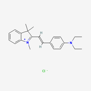 3H-Indolium, 2-[2-[4-(diethylamino)phenyl]ethenyl]-1,3,3-trimethyl-, chloride 분자 구조