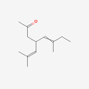 5-Octen-2-one, 6-methyl-4-(2-methyl-1-propenyl)- 분자 구조