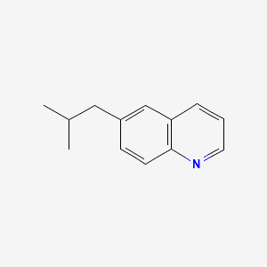 Quinoline, 6-(2-methylpropyl)- 분자 구조