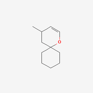 1-Oxaspiro[5.5]undecene, 4-methyl- 분자 구조