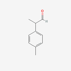 Benzeneacetaldehyde, .alpha.,4-dimethyl- 분자 구조