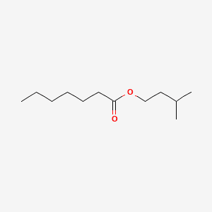 Heptanoic acid, 3-methylbutyl ester 분자 구조