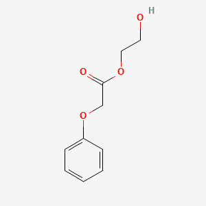 Acetic acid, phenoxy-, 2-hydroxyethyl ester 분자 구조